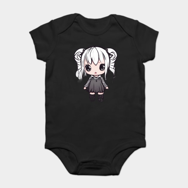 Emo Kawaii Girl Baby Bodysuit by animegirlnft